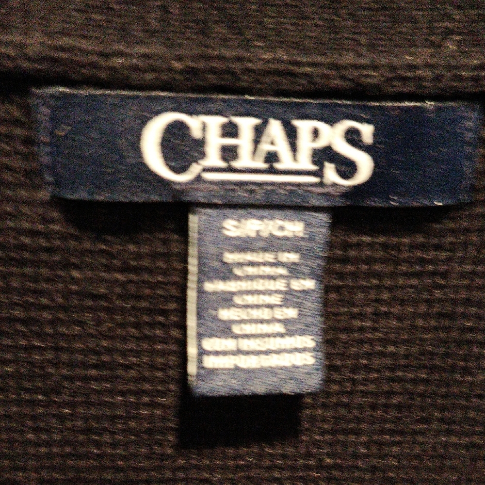 Chaps Elegant Black Buttoned Down Jacket W Pocket… - image 1